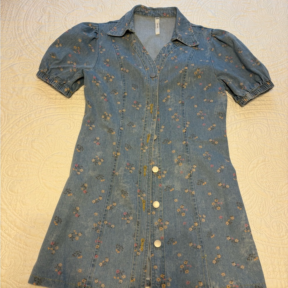 70/21 Blue Floral Mini Dress